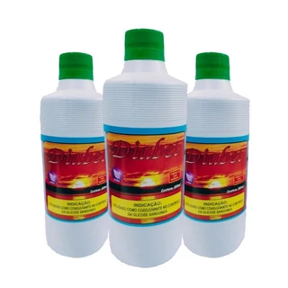 3X Diabetes 500ml cada, suporte diabético, 100% Natural