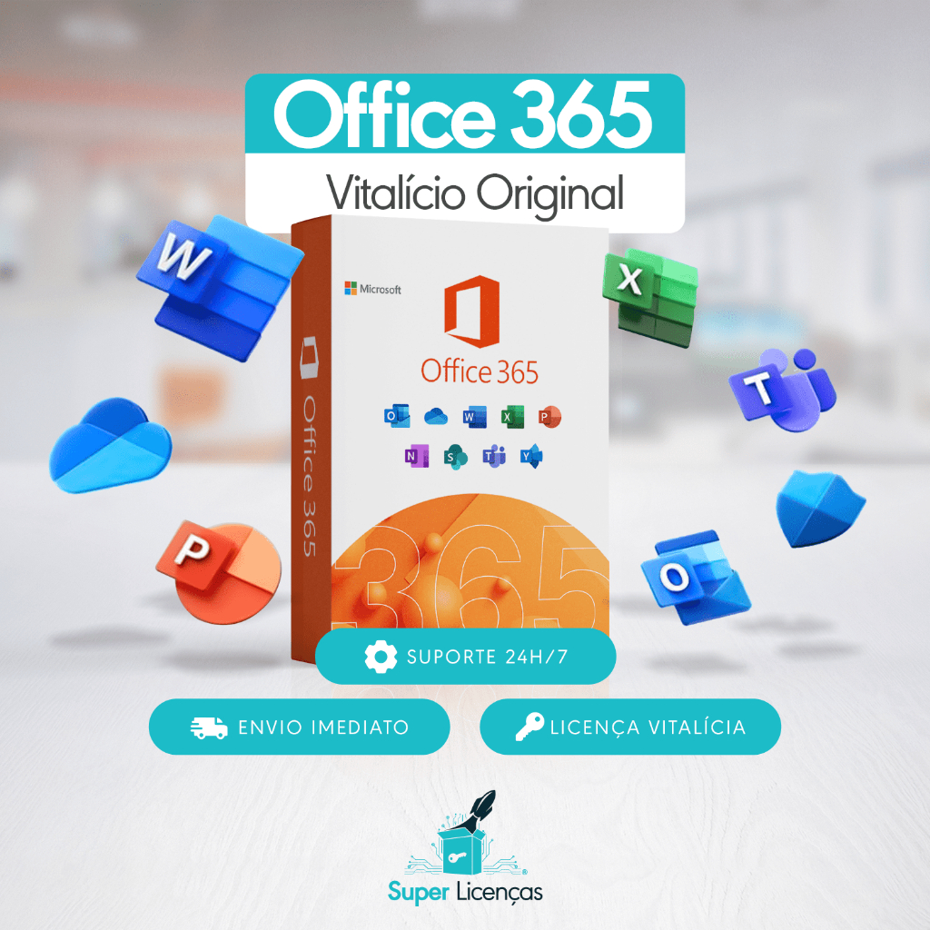 OFFICE 365 – ENVIO IMEDIATO / LICENÇA ORIGINAL VITALÍCIA