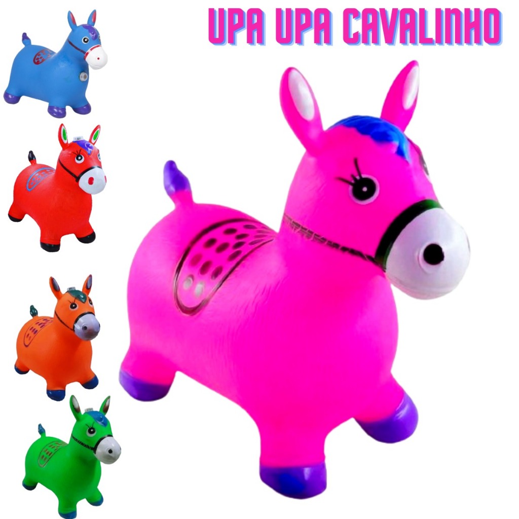 Cavalinho Upa Upa Burrinho Musical Pula Pula Infantil Led | Shopee Brasil