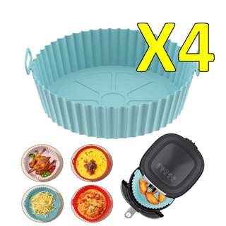 Forma de Silicone Assadeira Air Fryer e Forno Forma para Fritadeira Elétrica com Alça