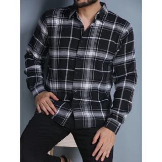Blusa Camisa social Xadrez Masculina Manga Longa —— modelo novo