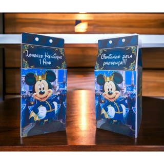 Caixa milk personalizada Mickey realeza 10 unidades