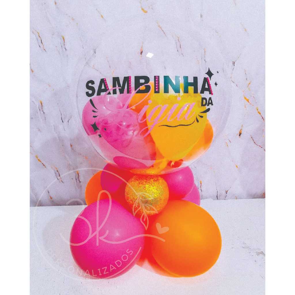 Balão Bubble Personalizado carnaval Vinil Adesivo Personalize com seu ...
