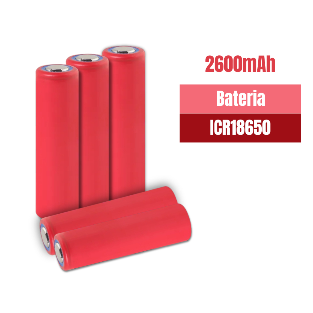 Bateria ICR18650 Recarregável 2600mAH 3.7v Li-ion - SANYO