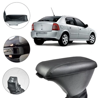 Apoio De Braço Chevrolet Astra 2001/2012 Couro Preto Costura Preta
