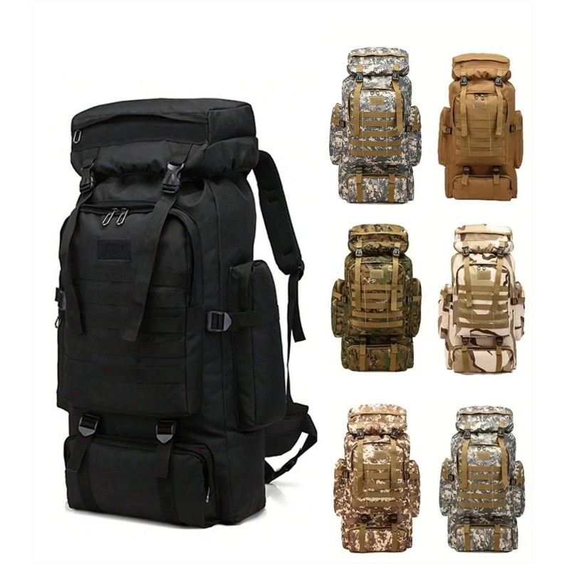 Mochila Tática Camping Militar Acampamento 80 Litros Resistente Trilha