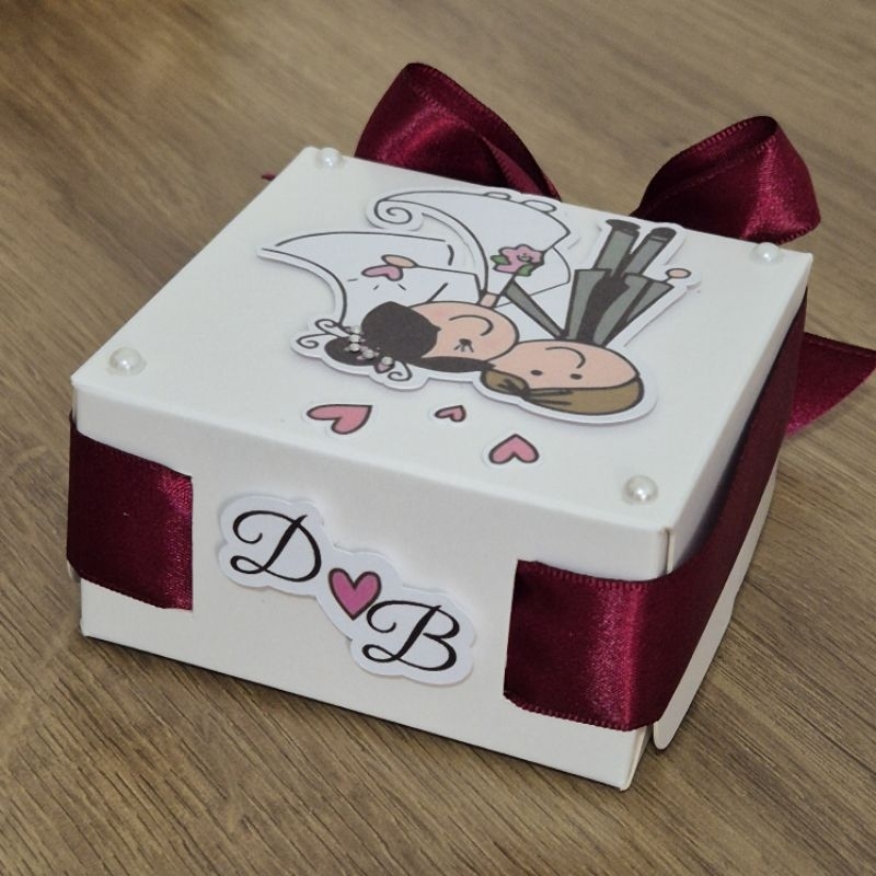06 Caixas Convites para Padrinhos de Casamento