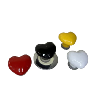 Botão De Pressão Vaso Sanitário Privada Descarga Forma Coração Amor Colorido Decoração Não Quebra Unha