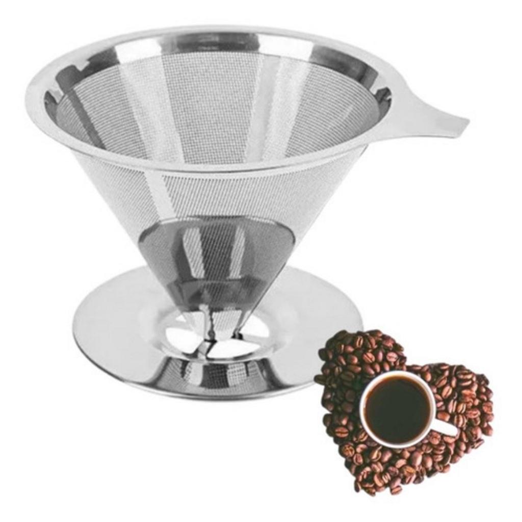 Coador De Café Inox 101 Filtro Reutilizável Permanente | Shopee Brasil