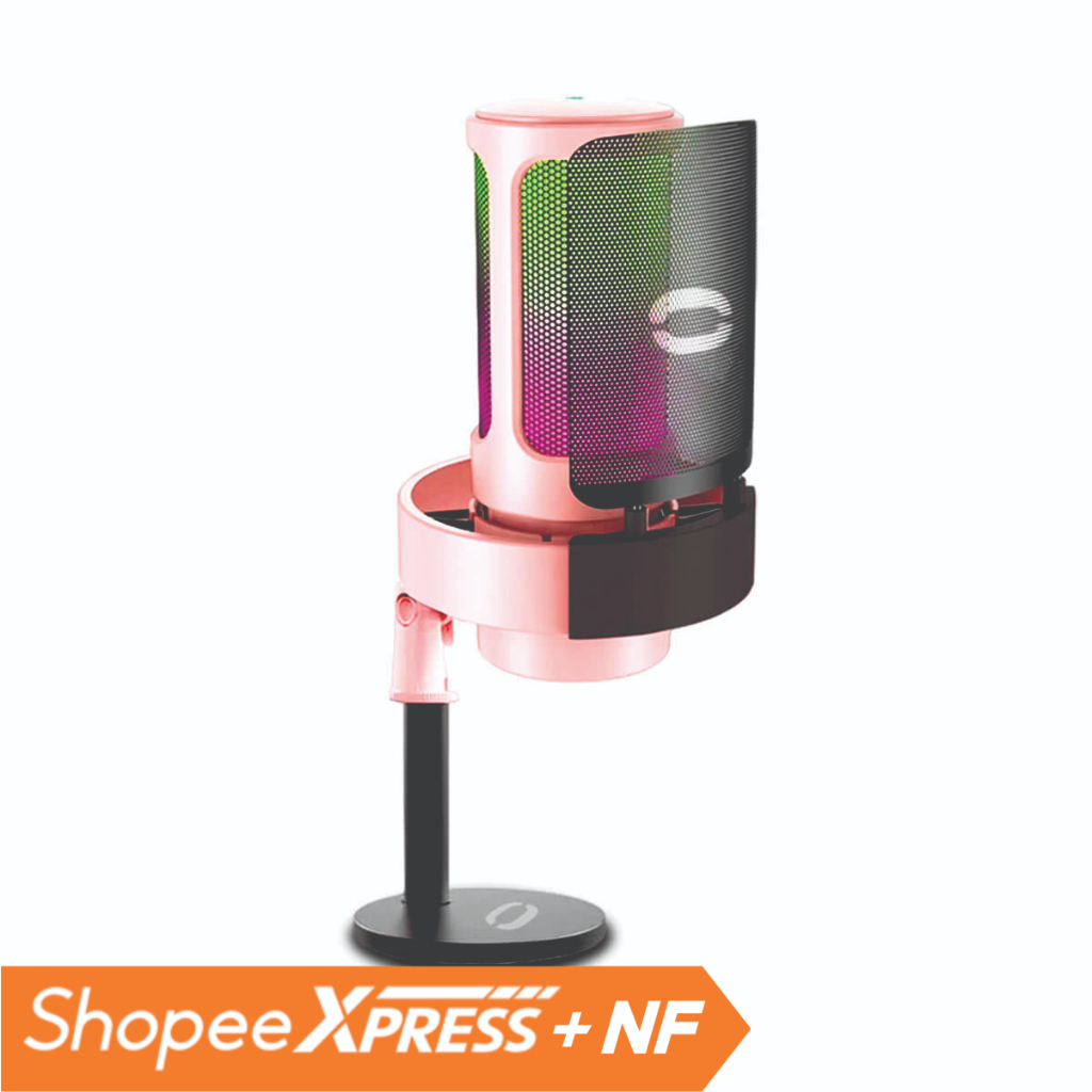 Microfone De Mesa Profissional Podcast Alta Sensibilidade Rosa | Shopee ...