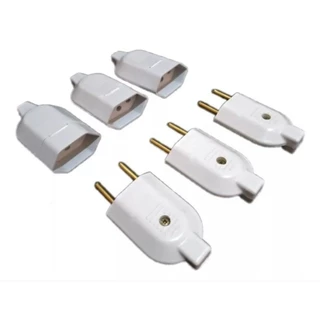 Adaptador De Tomada Pino Femea Kit 50+50 Pino Macho 10A Plugue