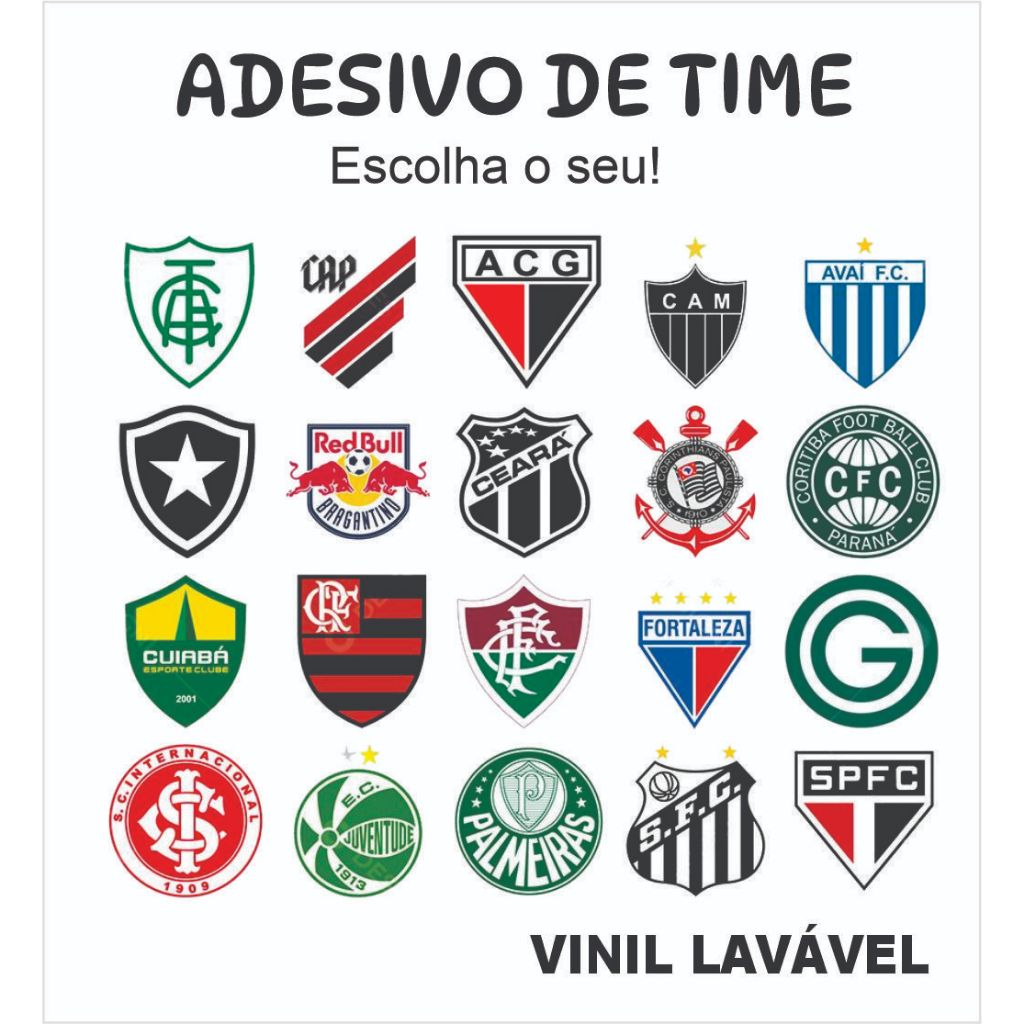 Adesivo Times Brasileiros | Shopee Brasil