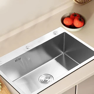 Cuba Pia Inox Quadrada Prata Cozinha Gourmet 55cm/72CM Com Acessórios