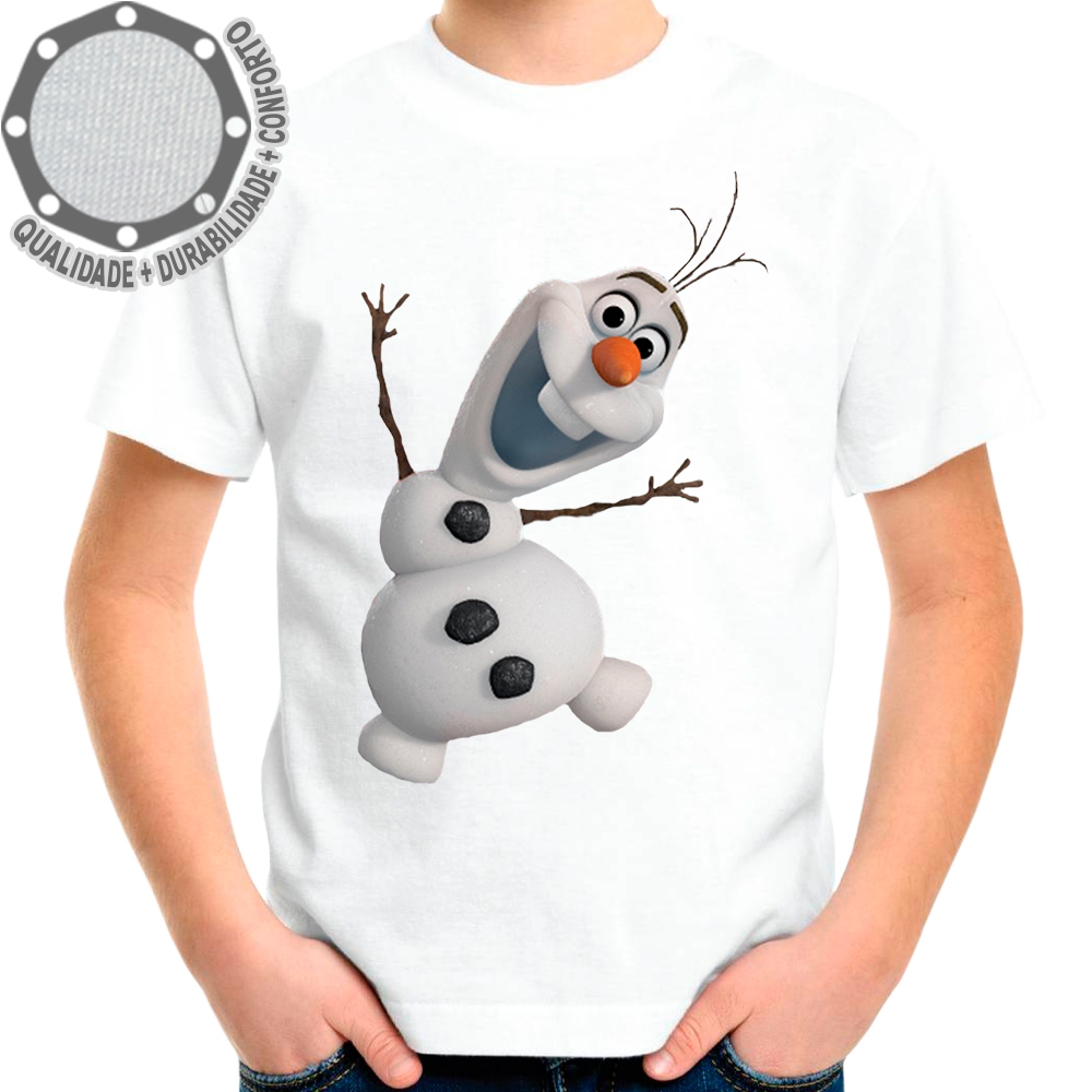 Camiseta Frozen Olaf Feliz Camisa Personalizada Shopee Brasil