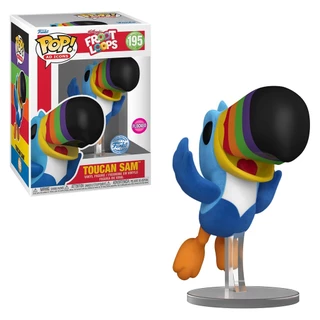FUNKO POP AD ICONS FROOT LOOPS EXCLUSIVE - TOUCAN SAM 195 (FLOCKED) NOVO ORIGINAL