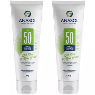 2 Protetores Solares Oil Free Toque Seco FPS 50 120g - Anasol