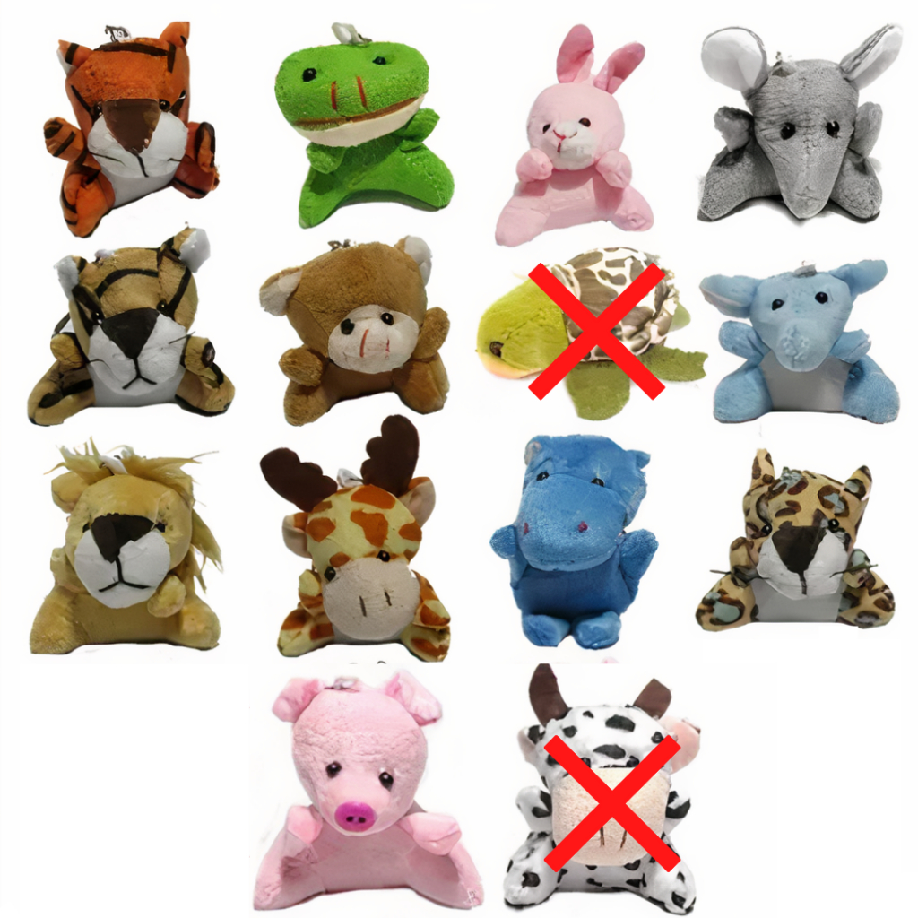 Kit 15 Chaveiros Pelucia Lembrancinha Maternidade Safari Fazenda Selva Pelúcia Aniversario Kawaii