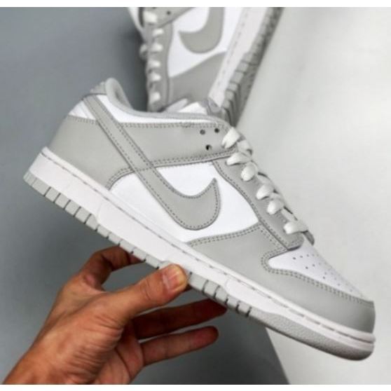 Tênis Dunk Unissex cano baixo e SB Cinza Branco do 34 ao 43