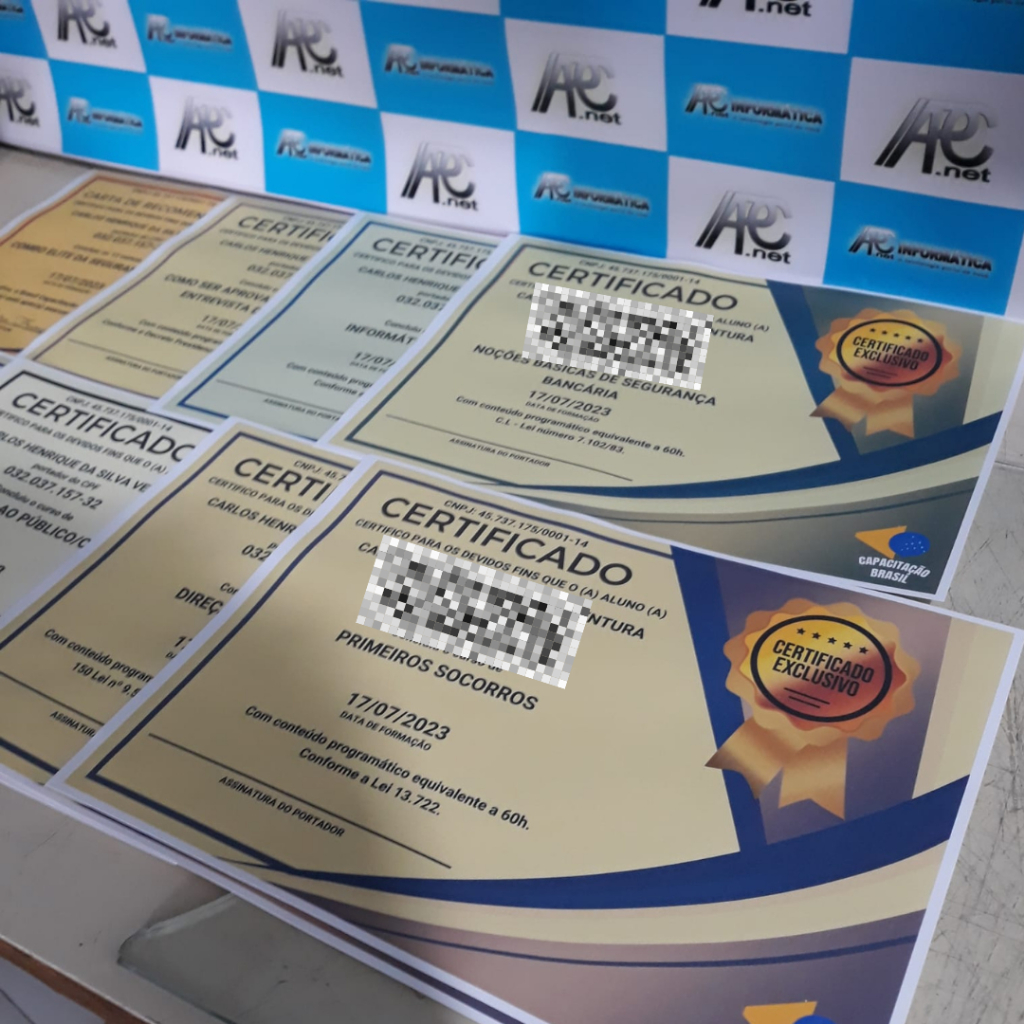Impressão de certificado colorido A4 | Shopee Brasil
