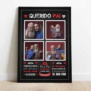 Quadro Personalizado Fotos Pai Tipo BB – Lindo presente Pai – Crie do ...