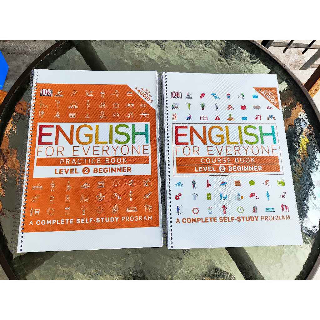 ENGLISH FOR EVERYONE LEVEL 2 BEGINNER COURSE BOOK + PRACTICE BOOK