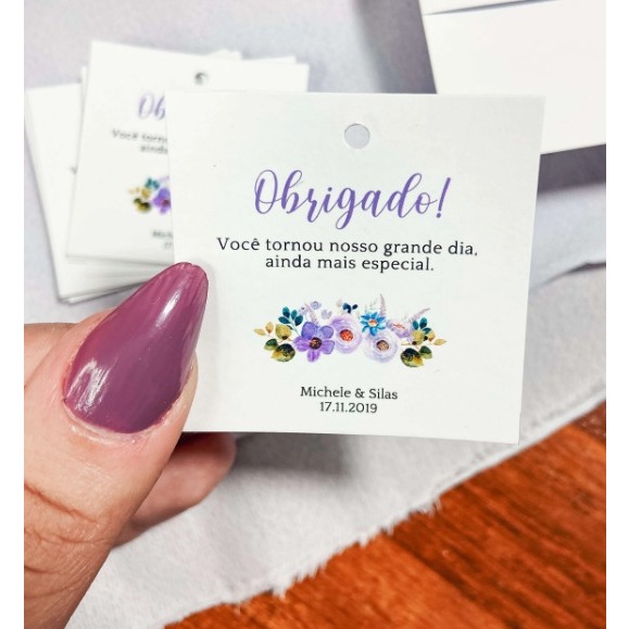 Cartão de Lembrancinha Personalizada de Agradecimento 8x8 | Shopee Brasil