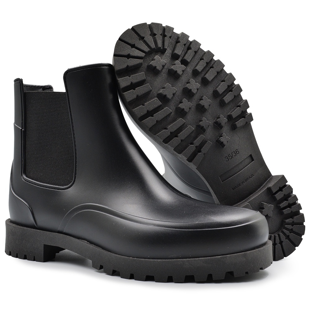 Bota Galocha Coturno Feminino Colors Cano Médio