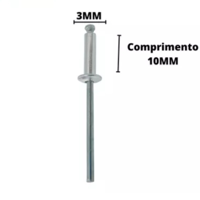 Kit 1000 Rebites Repuxo Pop 310 (3,2mmx10mm) Alumínio