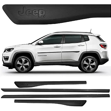Jogo Friso Lateral Preto Jeep Compass 2015 2016 2017 2018/.. | Shopee ...