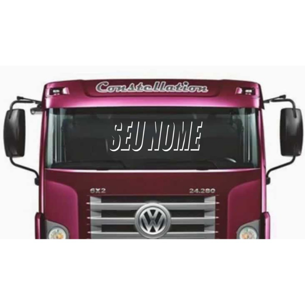 Adesivo parabrisa de caminhão com nome personalizado seu nome em ...