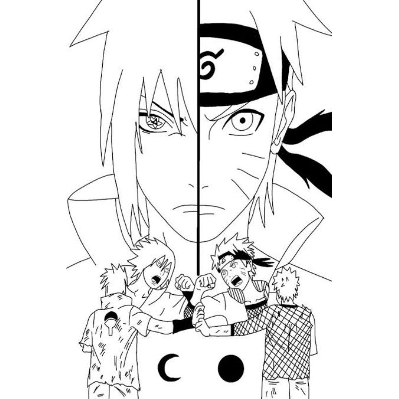 desenho para colorir de naruto