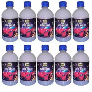 Kit 10 Cera De Carnaúba Automotiva Proteção Uv Brilho Intenso 500ml