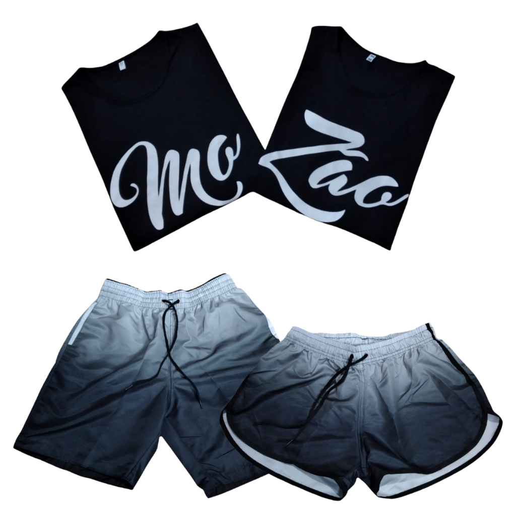 Conjunto Shorts Casais Bermuda Praia Casal + Camisas Para Casal Lindas ...