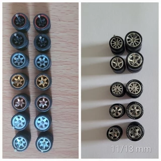 Jogo de Rodas para Hot wheels, pneus de borracha para sua miniatura. Observe o modelo, pois há modelos apenas de plástico