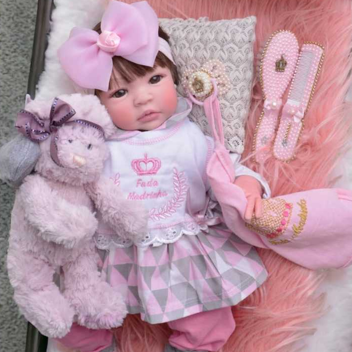 Boneca Bebe Reborn Barata Menina Presente Silicone Mundo Brinquedos ...