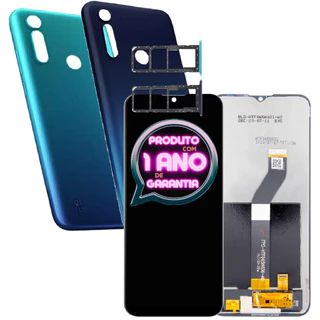 Tela Frontal Touch Display Compatível Moto G8 Power Lite Xt2055 + Tampa Com Gavera Chip!