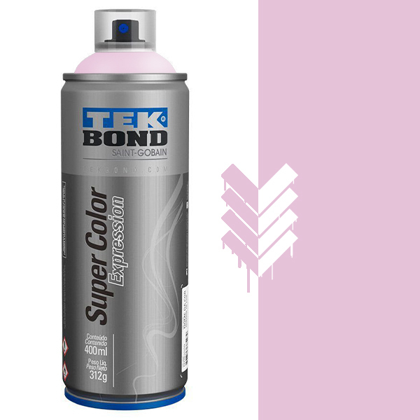 Tinta Spray Violeta Ultrassensível - Rosa 539 Expression 400ML 312G Tekbond