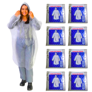 kit de 30 capa/ 25 capa/20 capa/15 capa /10 capa /5 capa de chuva descartável adulto masculino e feminina tamanho único
