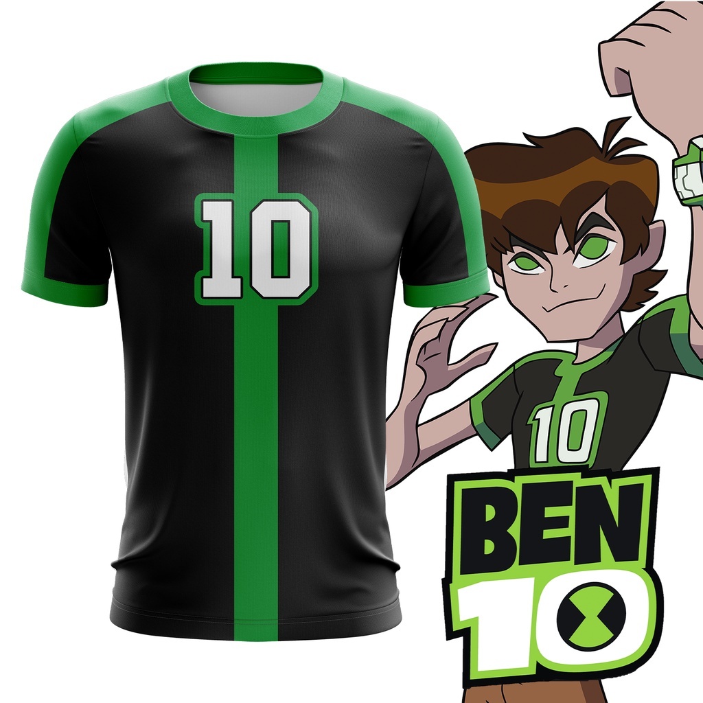 Camiseta Uniforme Desenho Ben 10 Green