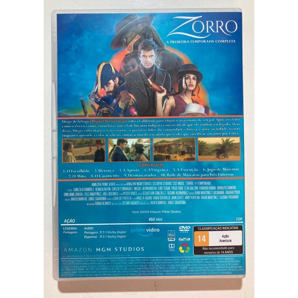 DVD - Zorro 1ª Temporada Completa - Dublado e Legendado | Shopee Brasil
