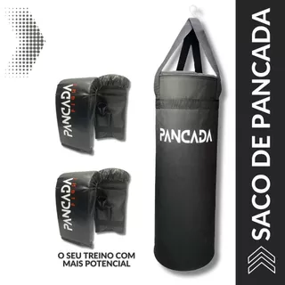 Saco de pancada 90X100 Pancada Fight + 2 Luva - Preço de Fábrica Boxe