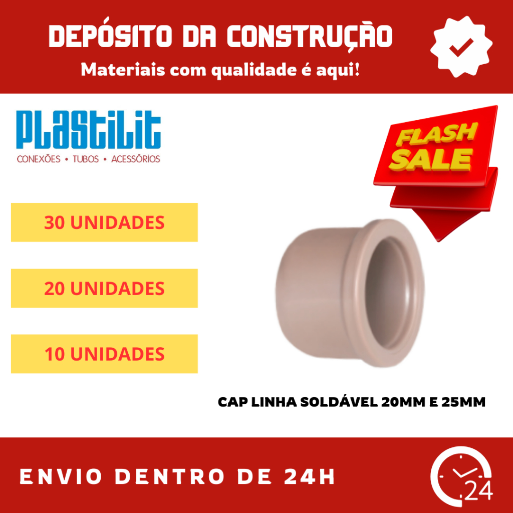 CAP LINHA SOLDÁVEL 20MM E 25MM Plastilit