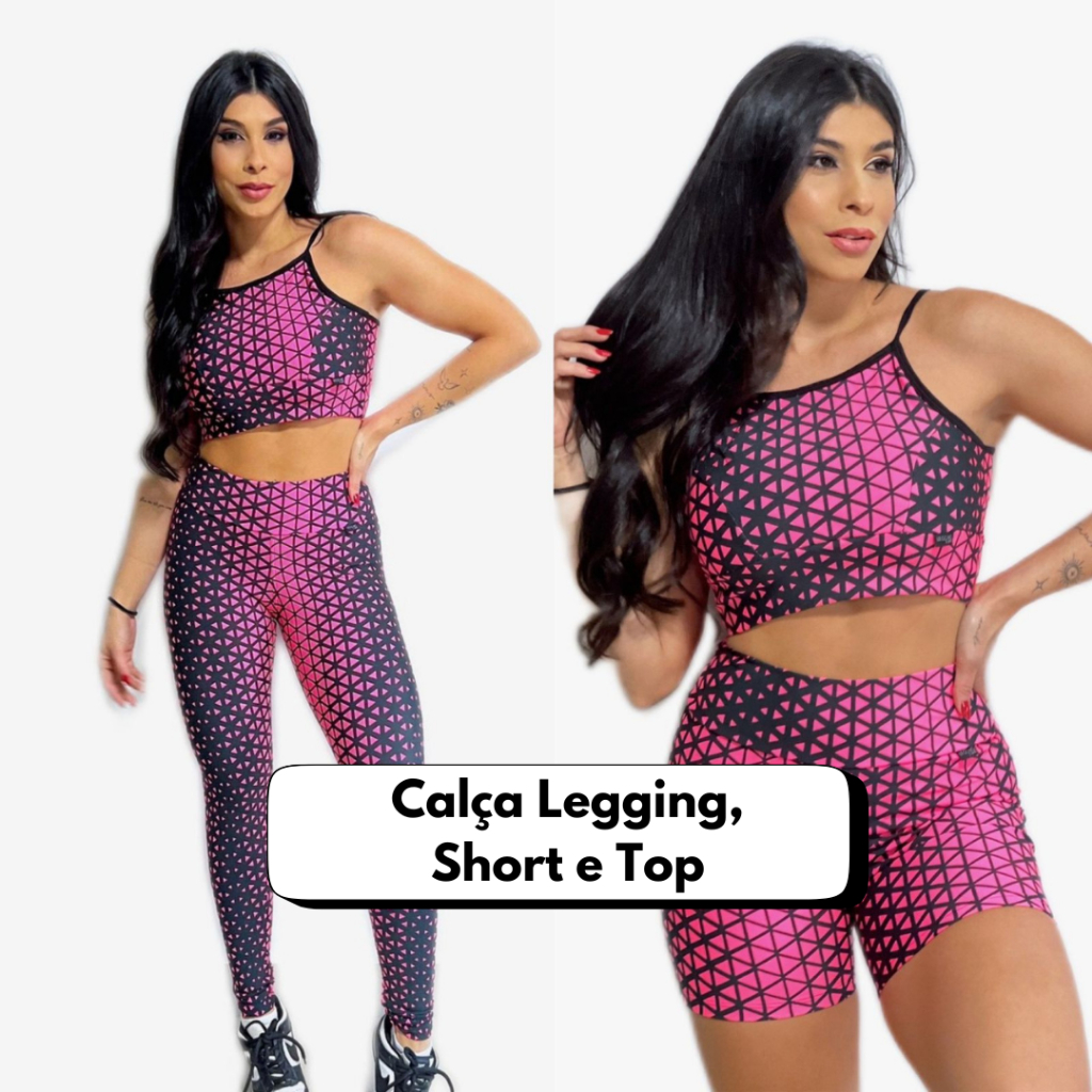 Calça Legging Esportiva [3 PEÇAS]