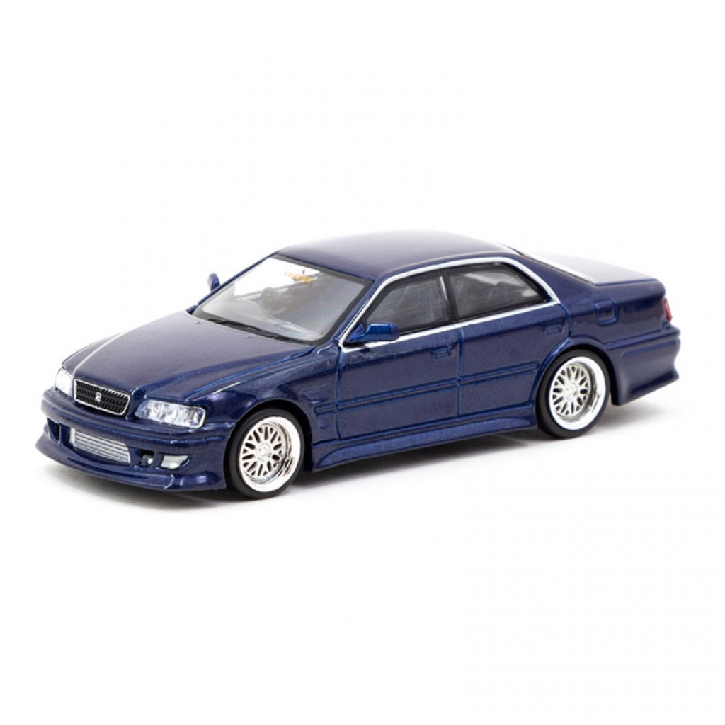 Tarmac Works T64G-007-BL 1/64 VERTEX TOYOTA CHASER JZX100 Modelo De Escala Azul Metálica DIECAST