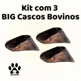 Mordedor Casco de boi 100% Natural para Cachorro - Individual e Kit