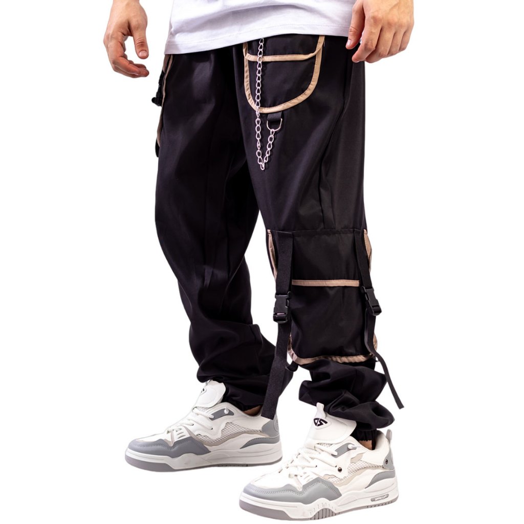 Calça Cargo Masculina Com Bolso Lateral Estilo Gringa Coreana Estilosa ...