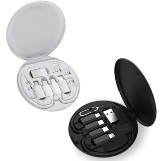 Kit de Adaptador 5 em 1 Adaptador USB, TIPO C, Lightning, Micro Usb, Cabo de Carregamento Múltiplo