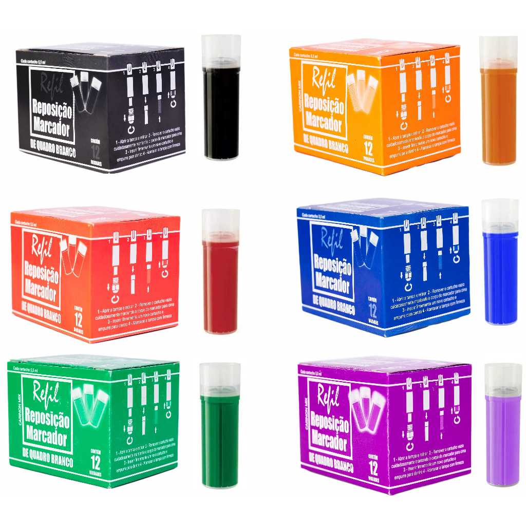 Recarga Refil Para Marcador De Quadro Branco da Pilot Board Master Caixa C/ 12 Un