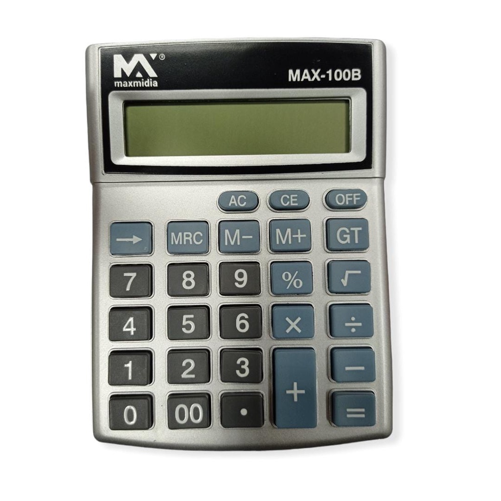 Calculadora Eletrônica de Mesa 12 Dígitos Cinza com Porcentagem