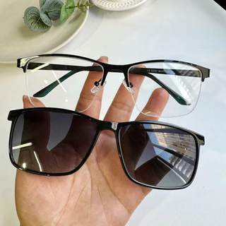 Armação de óculos Clipon 2 Em 1 Masculino /Modelo Largo Grande/ Lente polarizado 0147